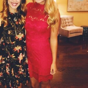 Intimately free people Red Lace Dress